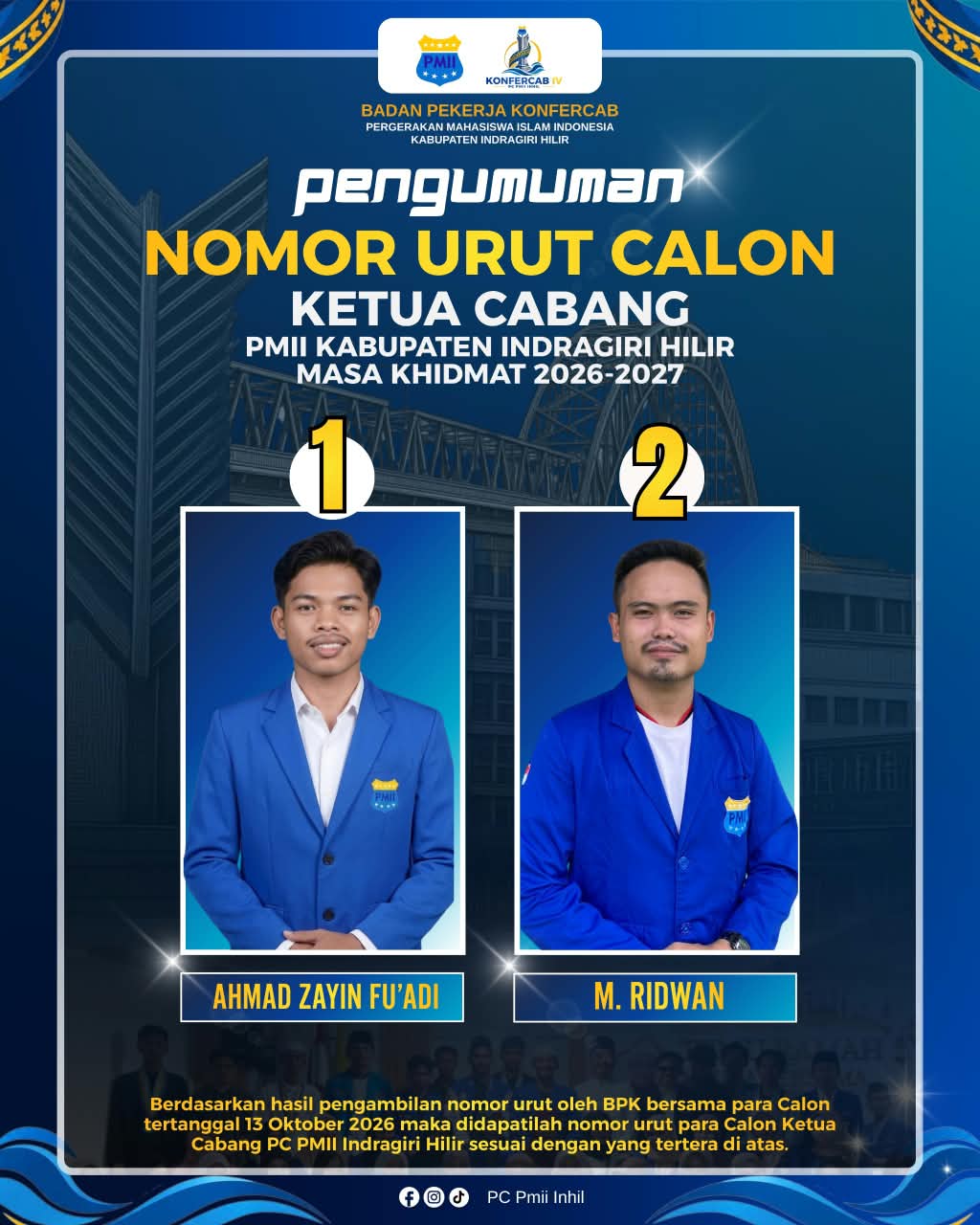Dua Kandidat, Satu Masa Depan: Konfercab PMII Inhil Menanti Pemimpin yang Mampu Membuktikan Gagasan