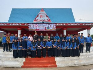 Mendung dan Gerimis Tak Surutkan Semangat Sumpah Pemuda ke-98 di Kateman, Pelajar hingga Unsur Pemerintahan Bersatu dalam Upacara